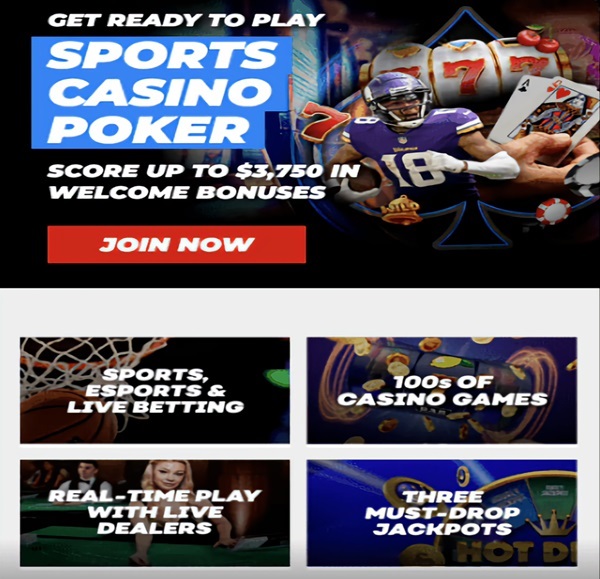 Casino, Poker, Sports Bonus.